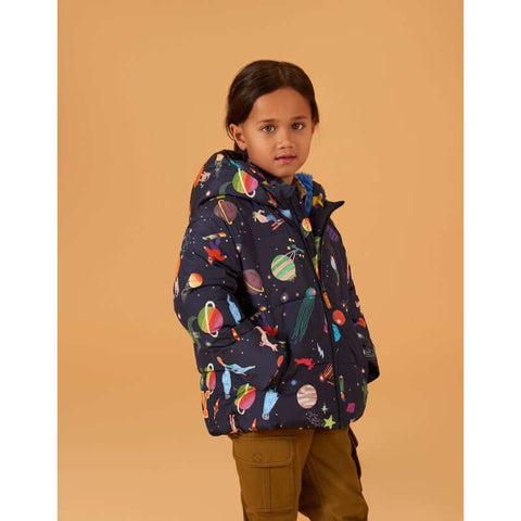 Oilily Boys Navy Spaceballs Coat Oilily Boys Navy Spaceballs Coat
