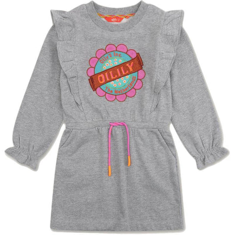 Oilily Girls Grey Djane Sweatdress Oilily Girls Grey Djane Sweatdress