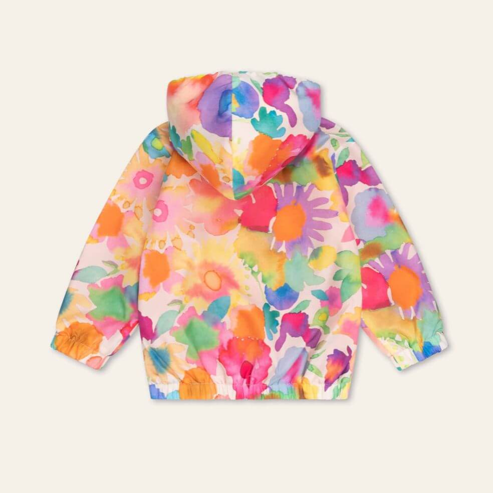 Oilily Girls Inky Flowers Half Zip Windbreaker Oilily Girls Inky Flowers Half Zip Windbreaker
