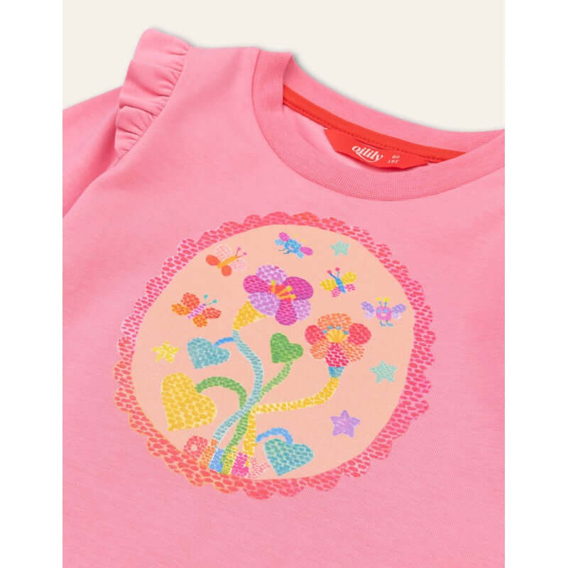 Oilily Girls Pink Fairy Flowers T-shirt Oilily Girls Pink Fairy Flowers T-shirt