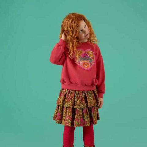 Oilily Girls Pink Hooray Oilily Heart Sweater Oilily Girls Pink Hooray Oilily Heart Sweater