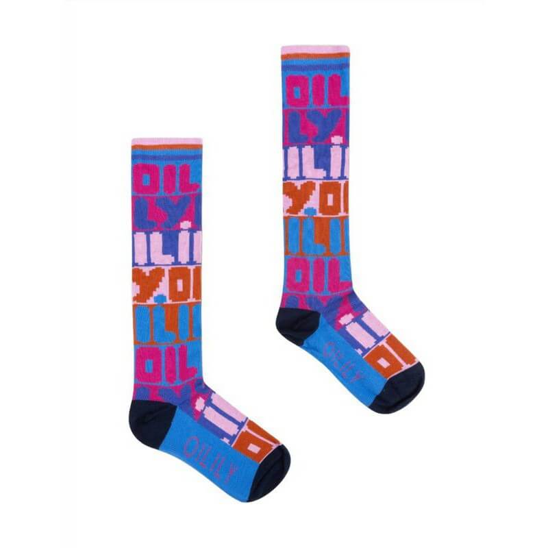 Oilily Girls Purple Rainbow Logo Socks Oilily Girls Purple Rainbow Logo Socks