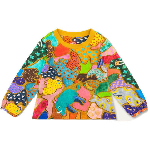 Oilily Girls Yellow Tempo T-Shirt Oilily Girls Yellow Tempo T-Shirt