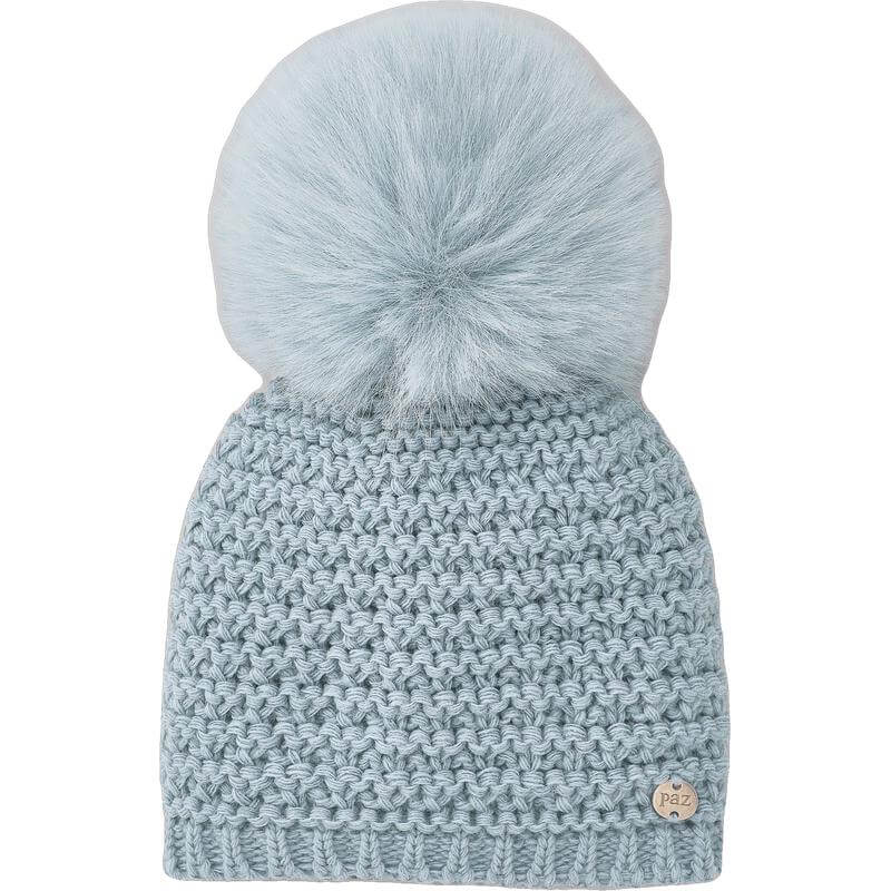 Paz Rodriguez Baby Boys Bambalina Blue Bobble Faux Fur Hat Paz Rodriguez Baby Boys Bambalina Blue Bobble Faux Fur Hat