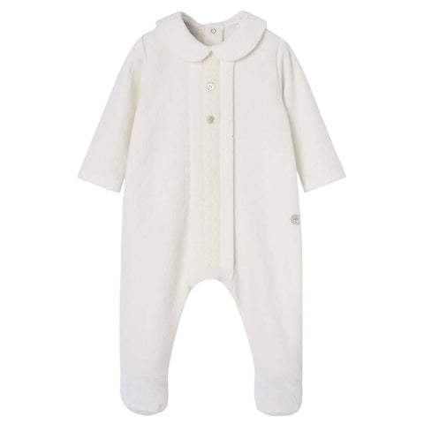 Paz Rodriguez Baby Cream Babygrow with Hat & Bib Paz Rodriguez Baby Cream Babygrow with Hat & Bib
