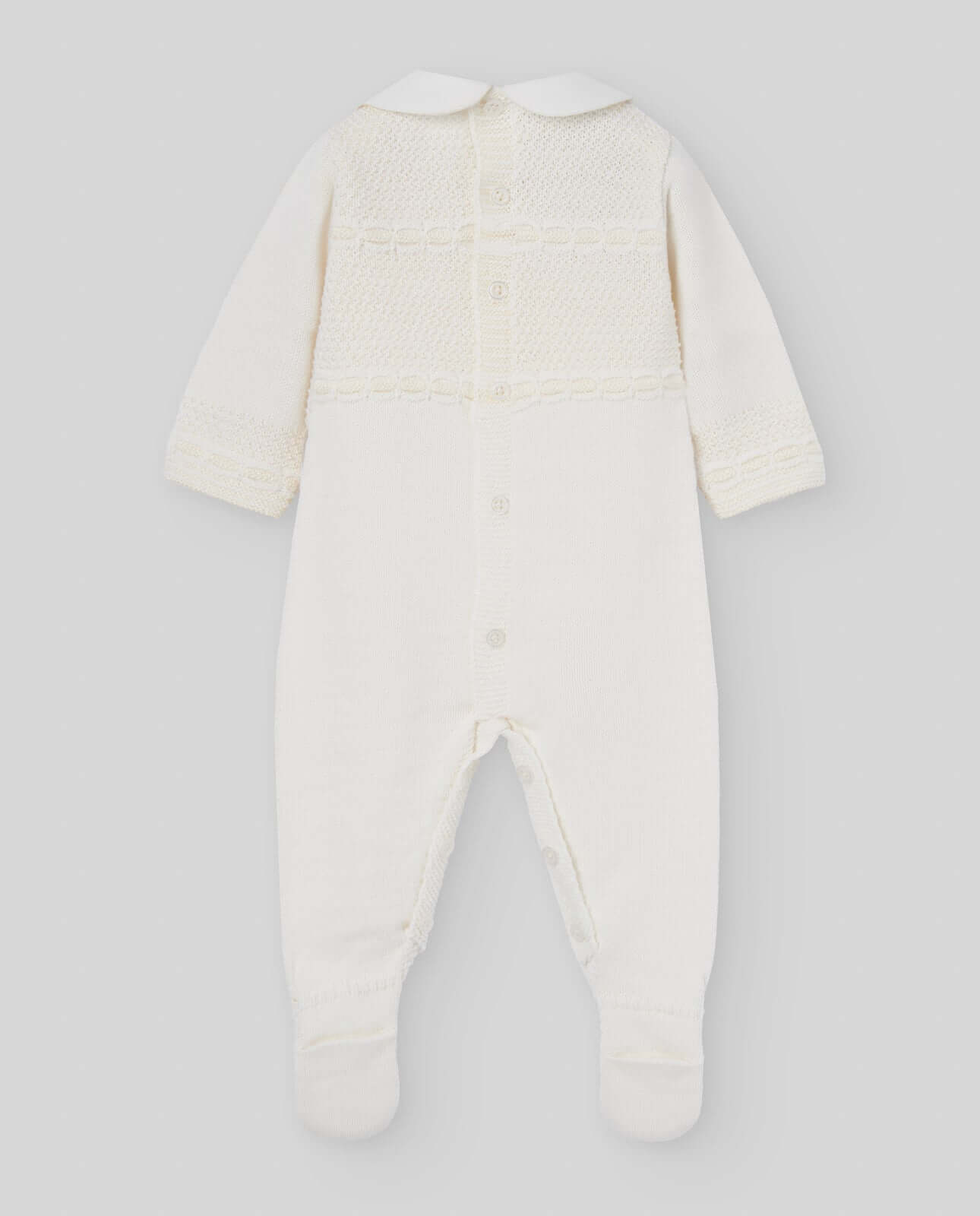 Paz Rodriguez Baby Boys Cream Knitted Babygrow Paz Rodriguez Baby Boys Cream Knitted Babygrow