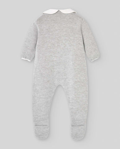 Paz Rodriguez Baby Boys Grey Knitted Babygrow Paz Rodriguez Baby Boys Grey Knitted Babygrow