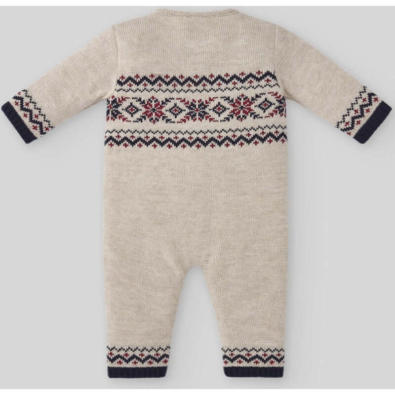 Paz Rodriguez Baby Boys Jaquard Print Knitted All In One Paz Rodriguez Baby Boys Jaquard Print Knitted All In One