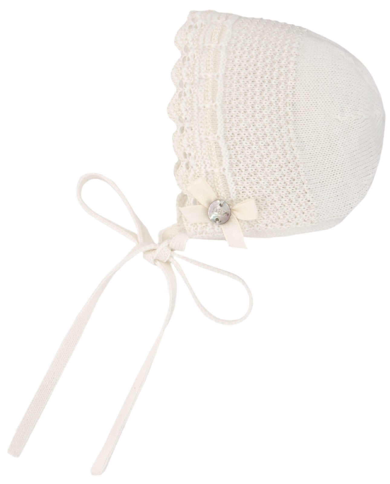 Paz Rodriguez Baby Girls Cream Bonnet Paz Rodriguez Baby Girls Cream Bonnet