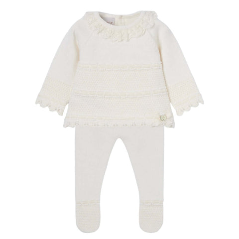 Paz Rodriguez Baby Girls Cream Knitted Set Paz Rodriguez Baby Girls Cream Knitted Set