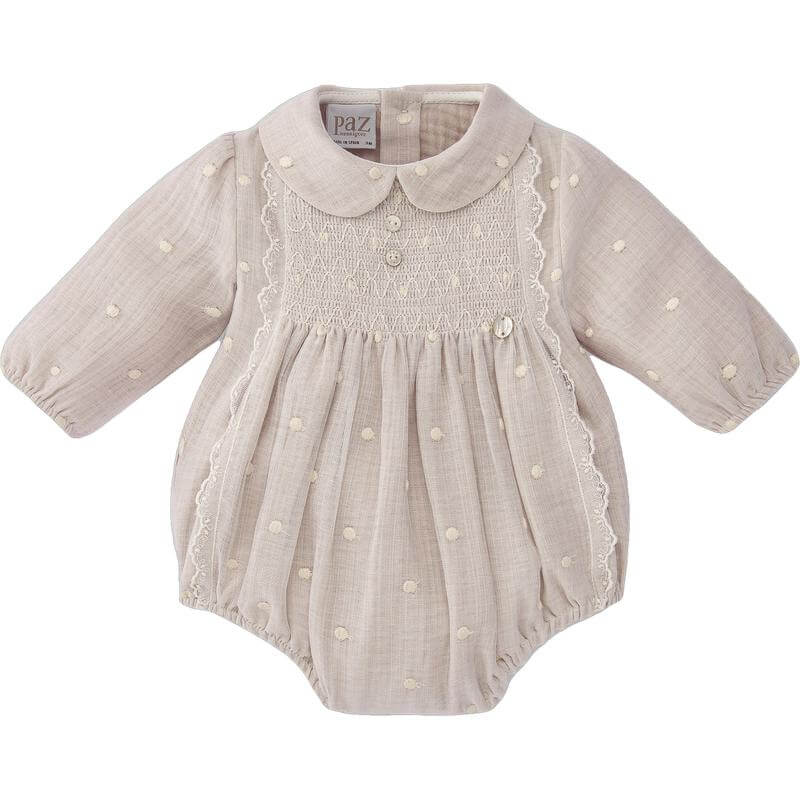 Paz Rodriguez Baby Girls Linen Romper with Tights Paz Rodriguez Baby Girls Linen Romper with Tights