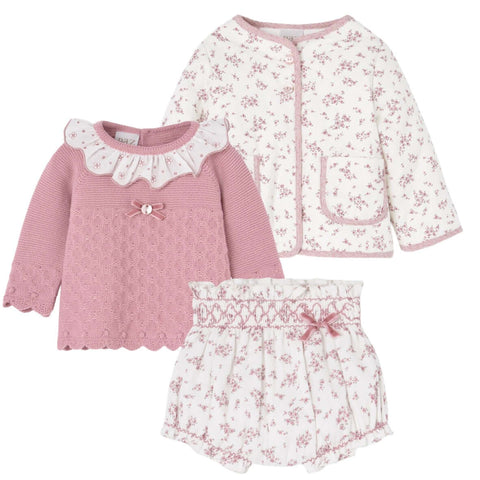 Paz Rodriguez Baby Girls Pink Floral 3 Piece Set Paz Rodriguez Baby Girls Pink Floral 3 Piece Set