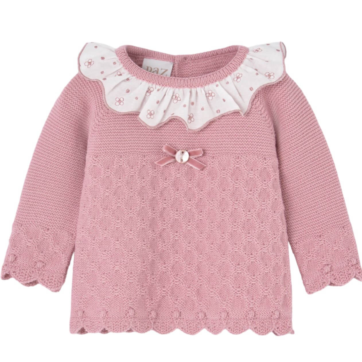 Paz Rodriguez Baby Girls Pink Floral Knit Set Paz Rodriguez Baby Girls Pink Floral Knit Set