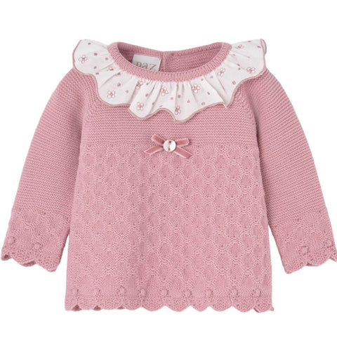 Paz Rodriguez Baby Girls Pink Floral Knit Set Paz Rodriguez Baby Girls Pink Floral Knit Set