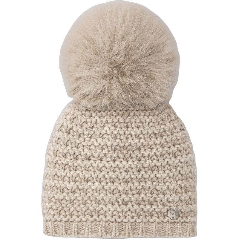 Paz Rodriguez Baby Sand Bambalina Bobble Faux Fur Hat Paz Rodriguez Baby Sand Bambalina Bobble Faux Fur Hat