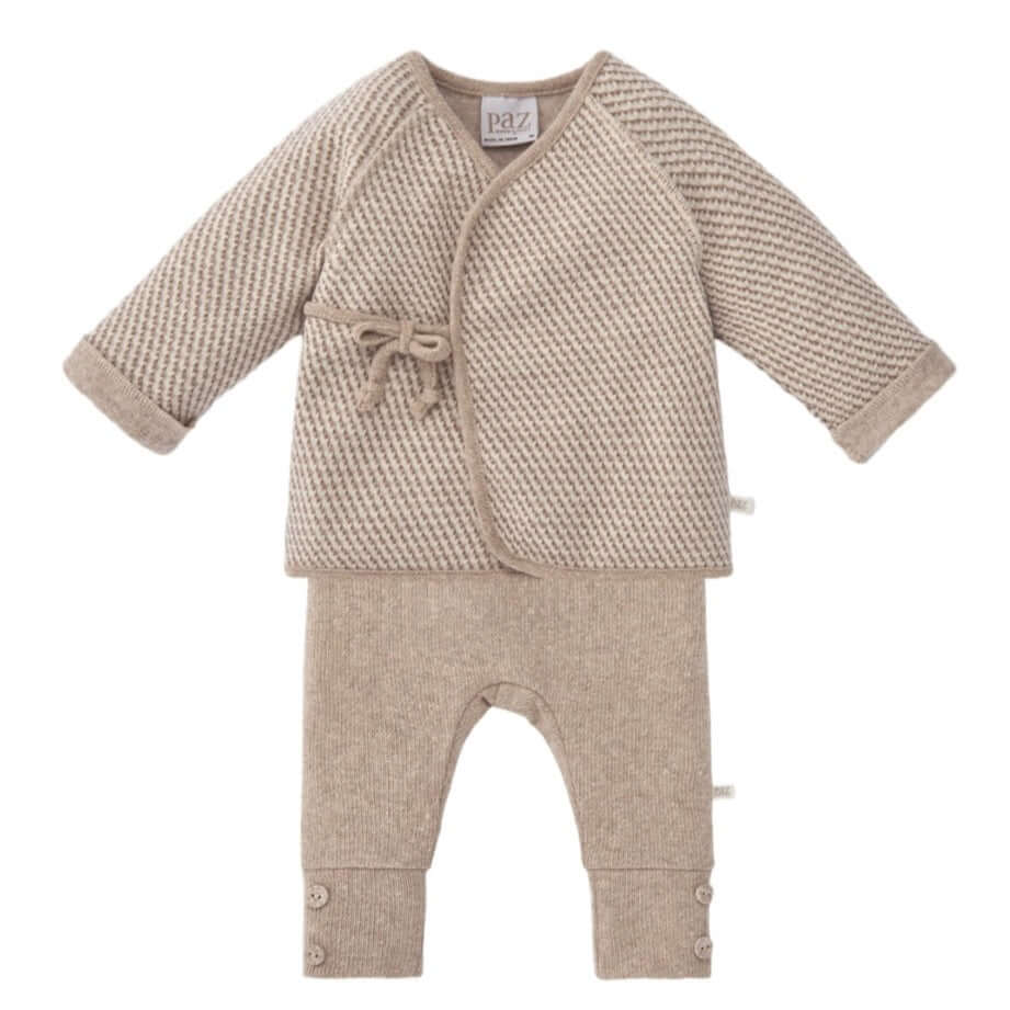 Paz Rodriguez Boys Beige Set Paz Rodriguez Boys Beige Set