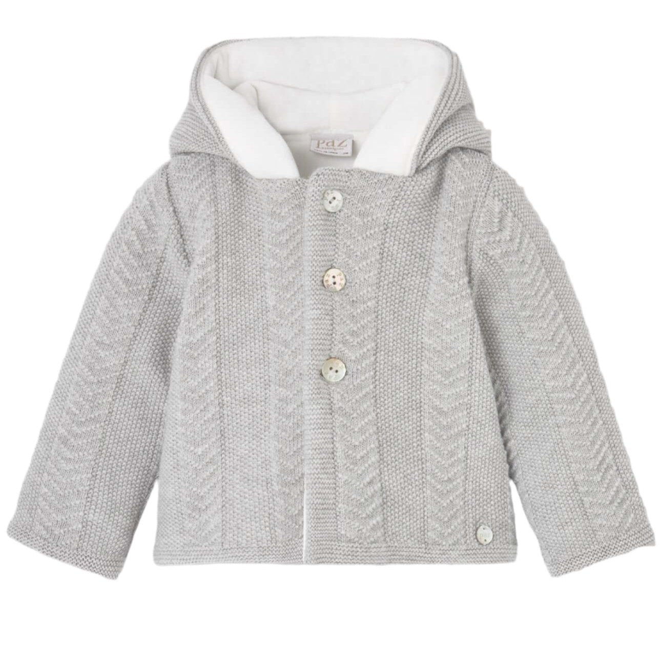 Paz Rodriguez Boys Grey Knitted Jacket Paz Rodriguez Boys Grey Knitted Jacket