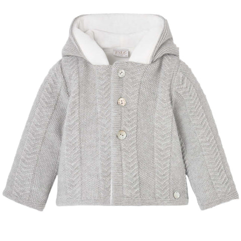 Paz Rodriguez Boys Grey Knitted Jacket Paz Rodriguez Boys Grey Knitted Jacket