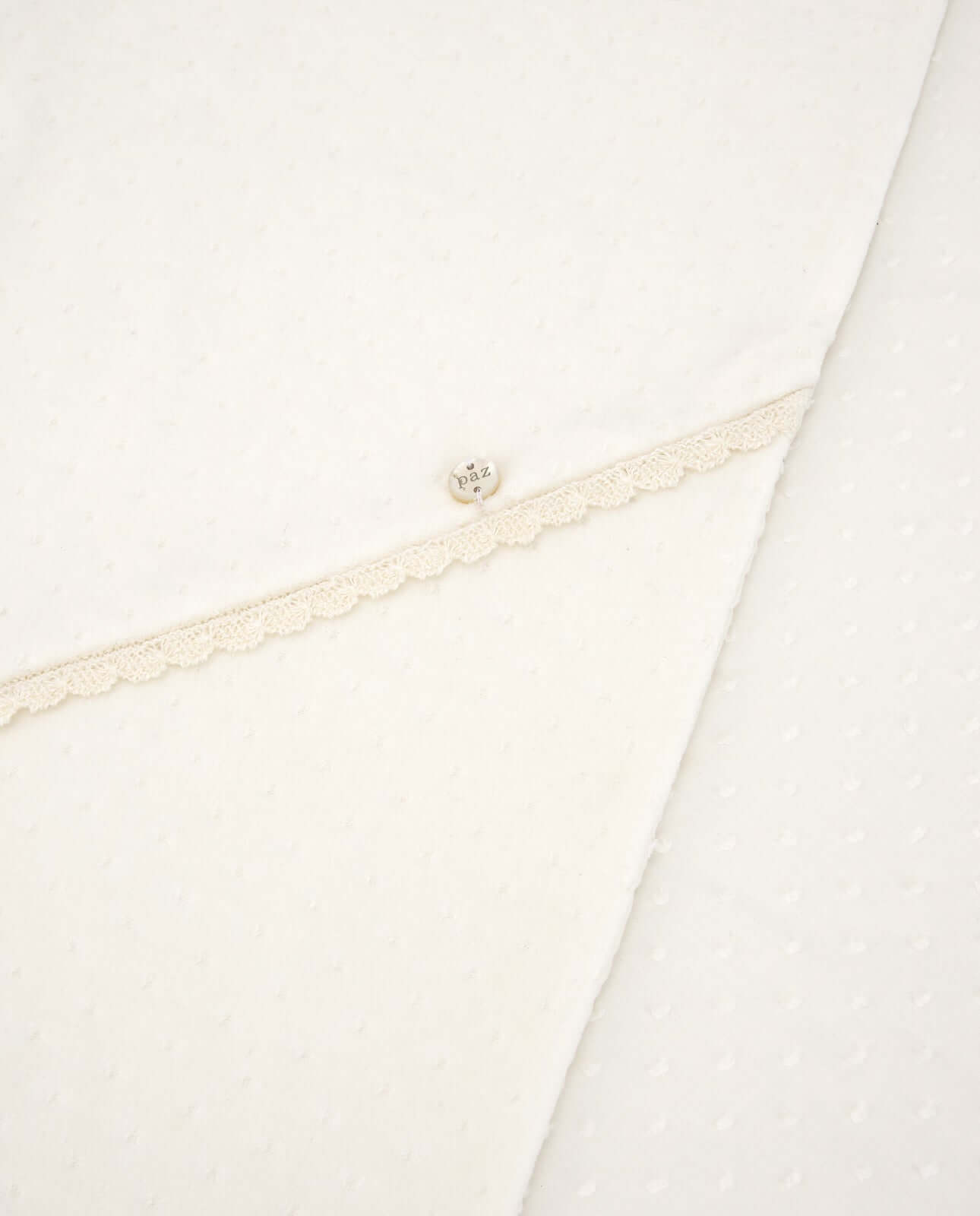 Paz Rodriguez Unisex Cream Baby Blanket Paz Rodriguez Unisex Cream Baby Blanket