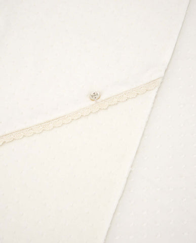 Paz Rodriguez Unisex Cream Baby Blanket Paz Rodriguez Unisex Cream Baby Blanket