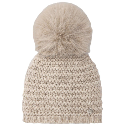 Paz Rodriguez Unisex Knitted Hat with Faux Fur Paz Rodriguez Unisex Knitted Hat with Faux Fur