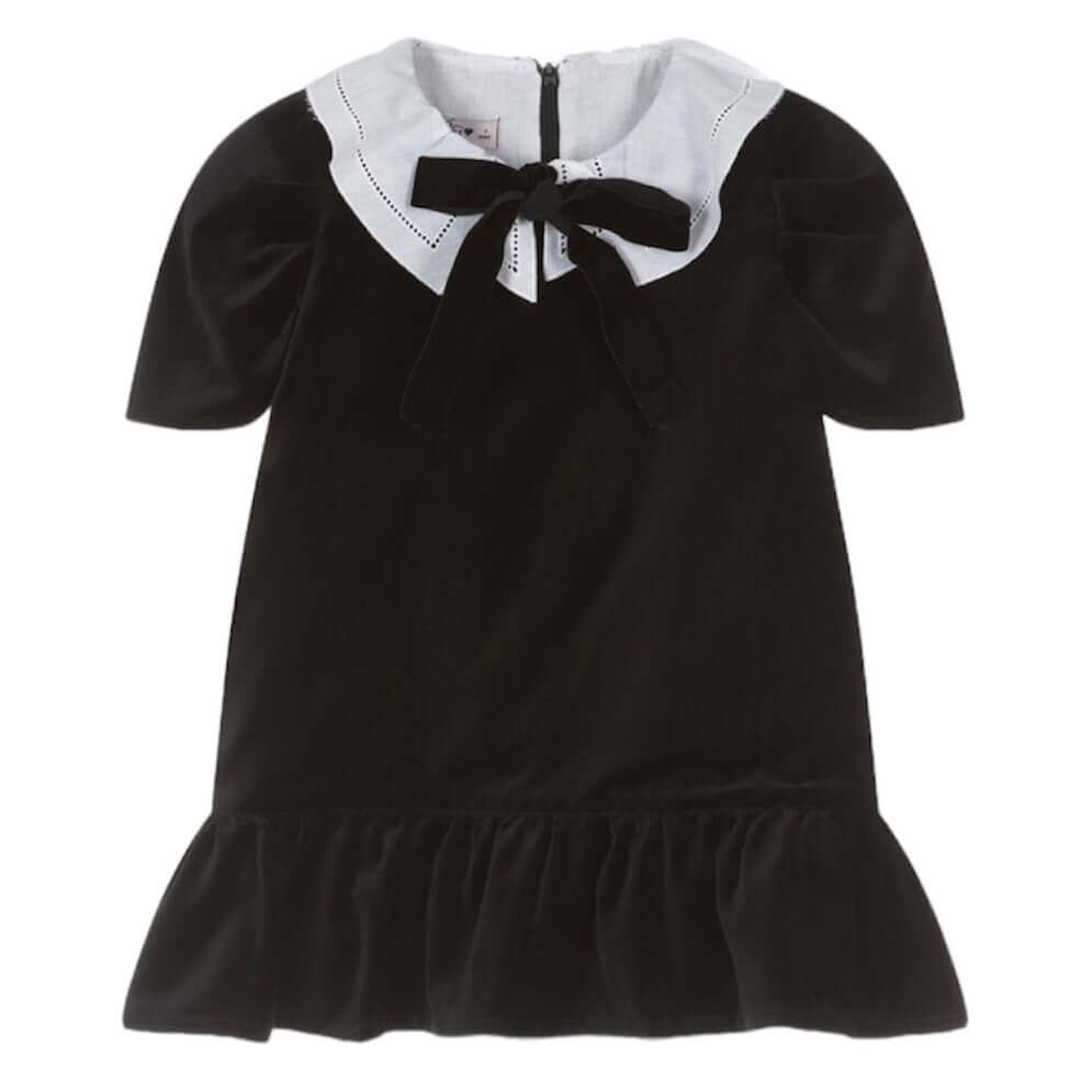 Phi Clothing Girls Black Dress With White Collar Phi Clothing Girls Black Dress With White Collar