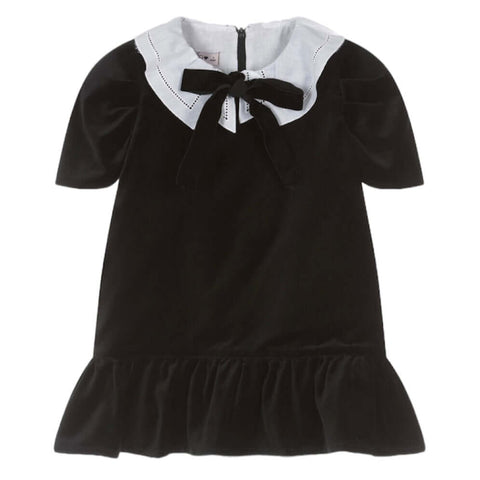 Phi Clothing Girls Black Dress With White Collar Phi Clothing Girls Black Dress With White Collar