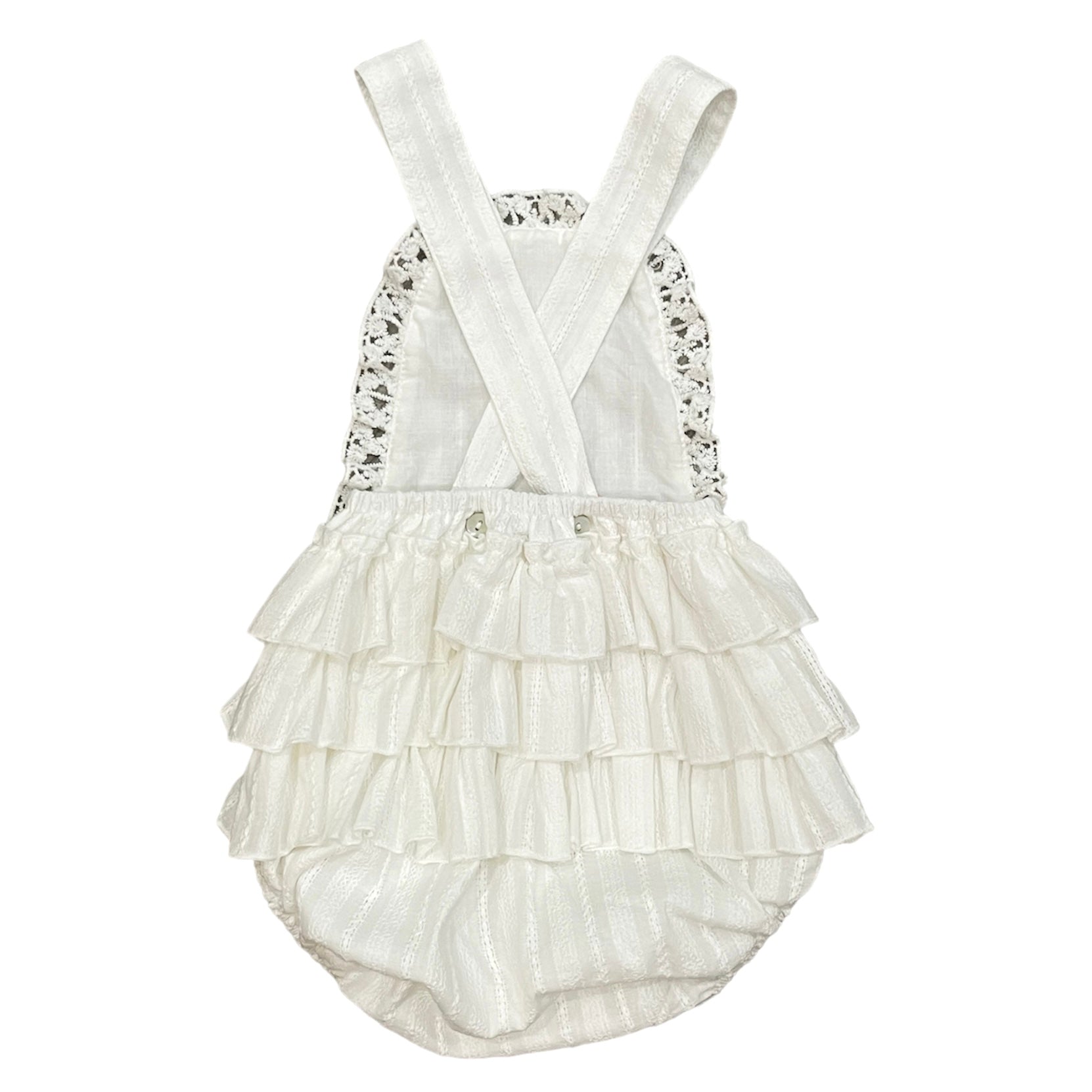 Phi Clothing Girls Cream Frill T-Shirt & Romper Phi Clothing Girls Cream Frill T-Shirt & Romper