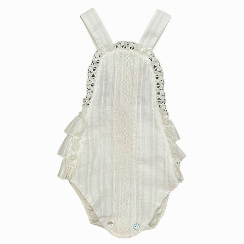 Phi Clothing Girls Cream Frill T-Shirt & Romper Phi Clothing Girls Cream Frill T-Shirt & Romper