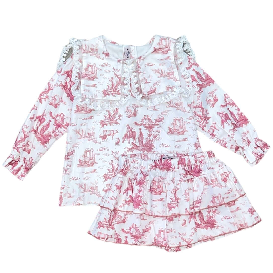 Phi Clothing Girls Dusky Print Skort & Blouse Phi Clothing Girls Dusky Print Skort & Blouse