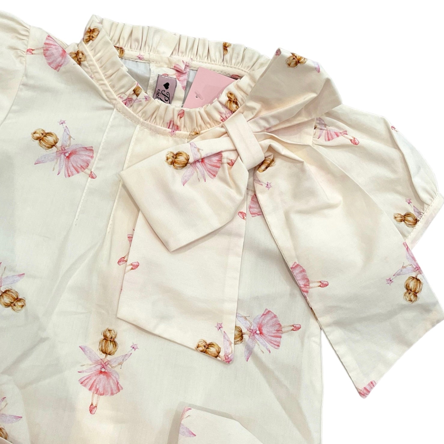 Phi Clothing Girls Pink Ballerina Blouse & skort Phi Clothing Girls Pink Ballerina Blouse & skort