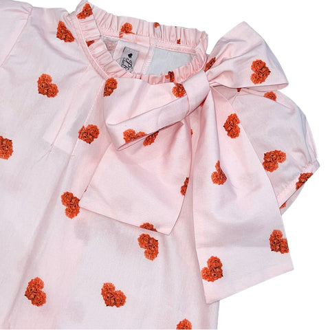 Phi Clothing Girls Pink Heart Bow Blouse & Skort Phi Clothing Girls Pink Heart Bow Blouse & Skort