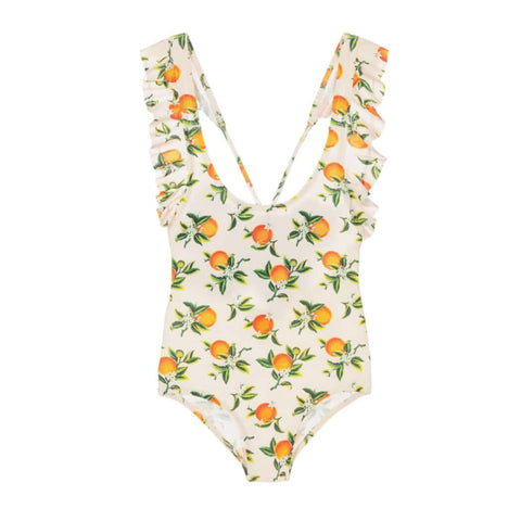 Phi Clothing Orange Print Swimsuit Phi Clothing Orange Print Swimsuit