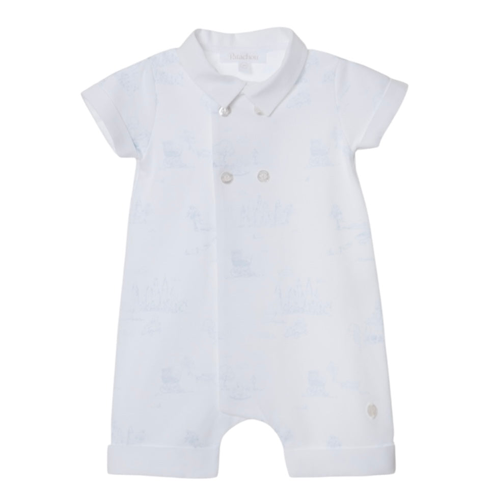 Patachou Baby Boys White Romper Patachou Baby Boys White Romper