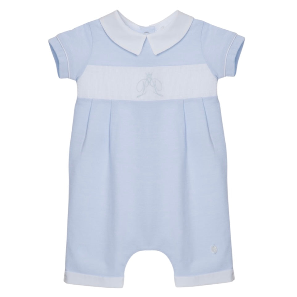 Patachou Baby Boys Blue Romper Patachou Baby Boys Blue Romper