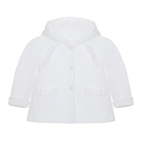 Patachou Baby Girls White Frill Jacket Patachou Baby Girls White Frill Jacket