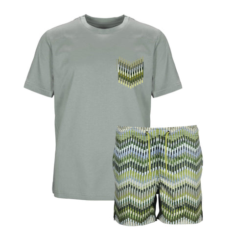 Moda Bandidos Boys Khaki Zig Zag Swim Set Moda Bandidos Boys Khaki Zig Zag Swim Set