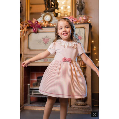 Piccola Speranza Girls Pale Pink Pleated Dress Piccola Speranza Girls Pale Pink Pleated Dress