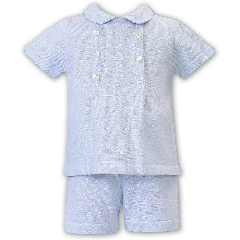 Sarah Louise Blue Pearl Organic Shorts Set Sarah Louise Blue Pearl Organic Shorts Set