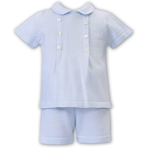 Sarah Louise Blue Pearl Organic Shorts Set Sarah Louise Blue Pearl Organic Shorts Set