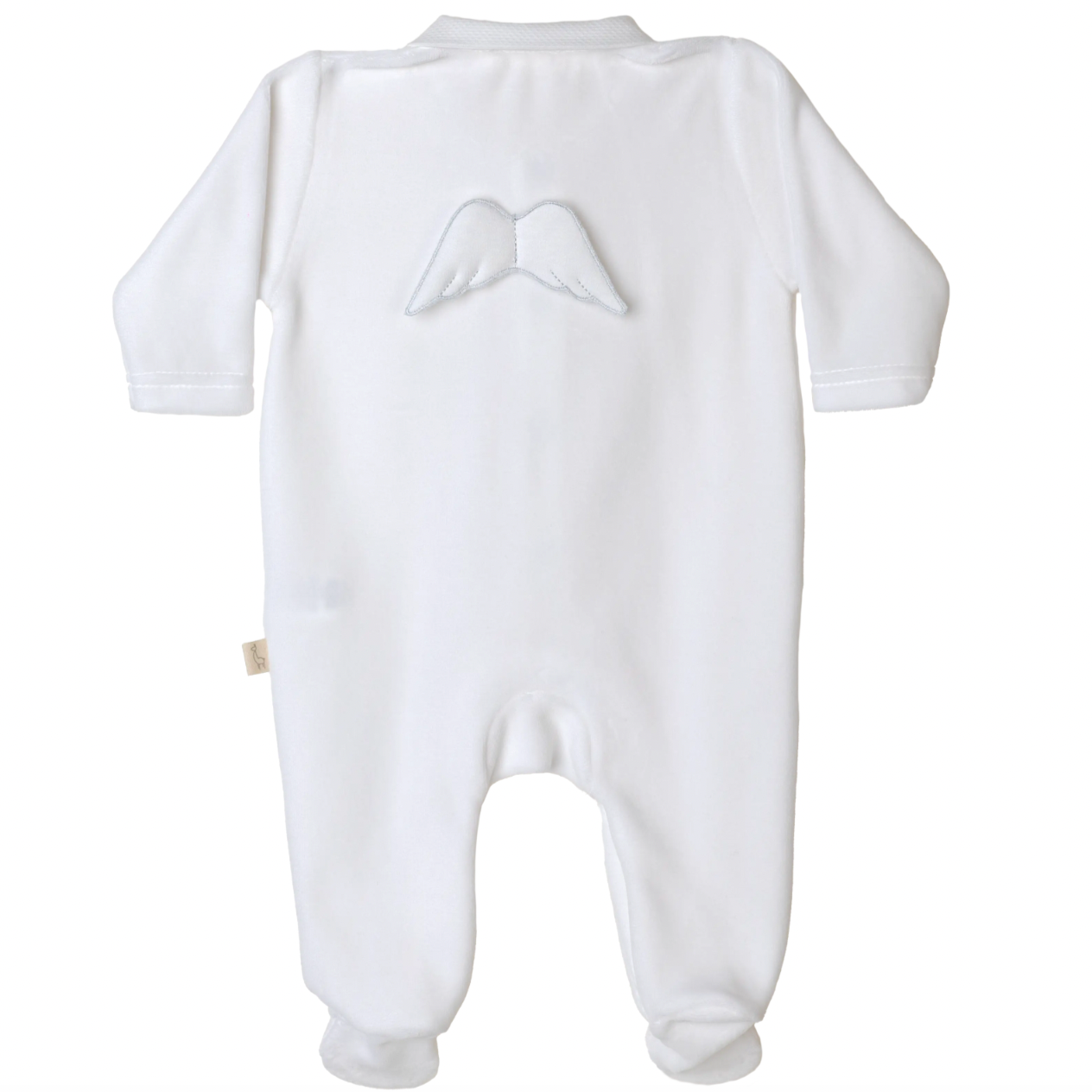 Baby Gi Unisex White Velour Angel Babygrow & Hat Baby Gi Unisex White Velour Angel Babygrow & Hat