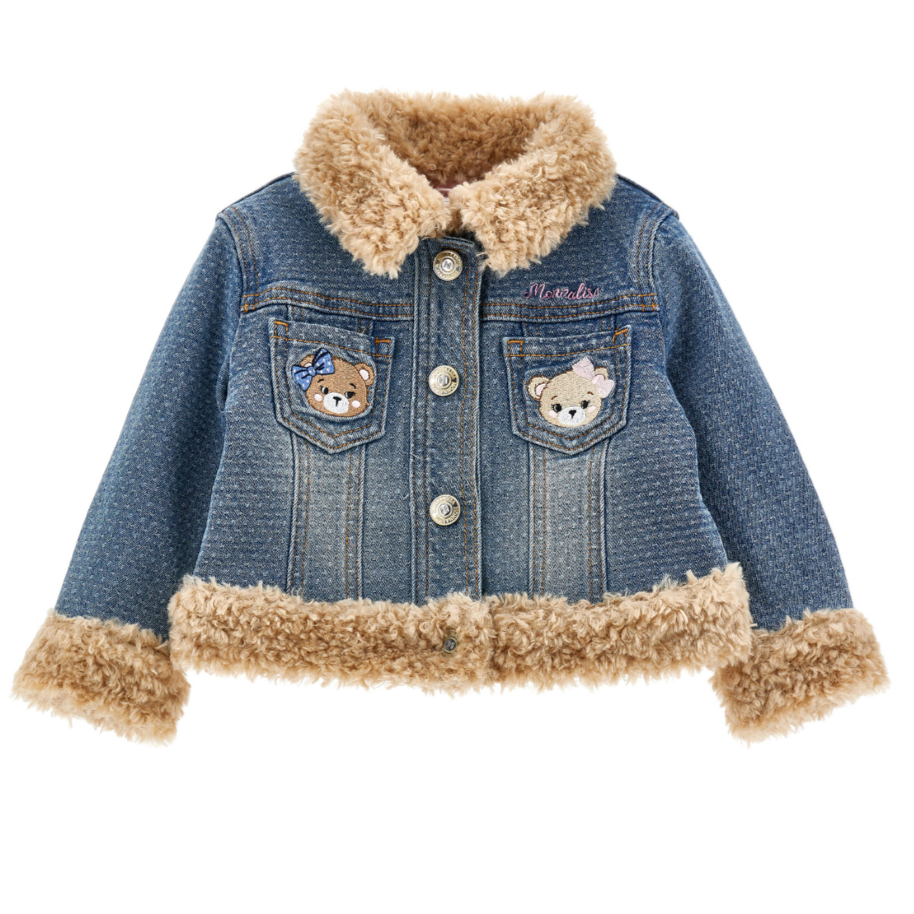 Monnalisa Baby Girls Teddy Denim Jacket Monnalisa Baby Girls Teddy Denim Jacket