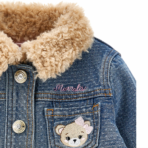 Monnalisa Baby Girls Teddy Denim Jacket Monnalisa Baby Girls Teddy Denim Jacket