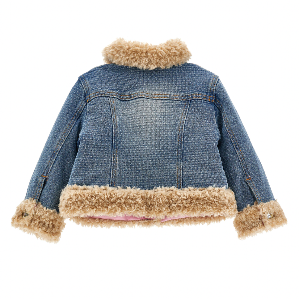 Monnalisa Baby Girls Teddy Denim Jacket Monnalisa Baby Girls Teddy Denim Jacket