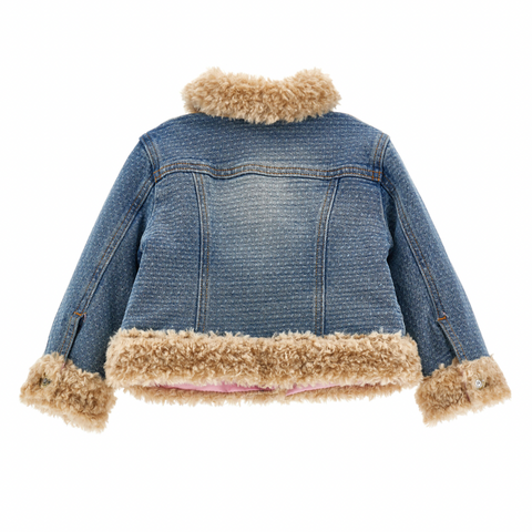 Monnalisa Baby Girls Teddy Denim Jacket Monnalisa Baby Girls Teddy Denim Jacket