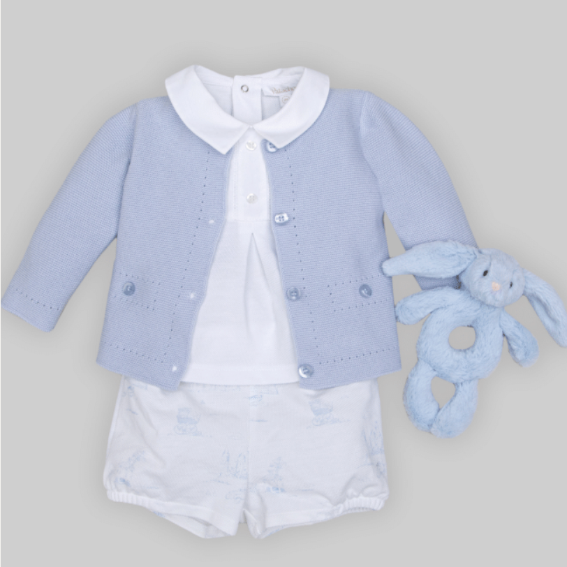 patachou Baby Boys White Short Set patachou Baby Boys White Short Set
