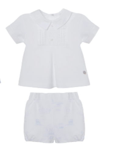 patachou Baby Boys White Short Set patachou Baby Boys White Short Set