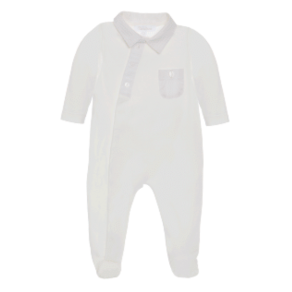 patachou Baby Boys White Babygrow patachou Baby Boys White Babygrow
