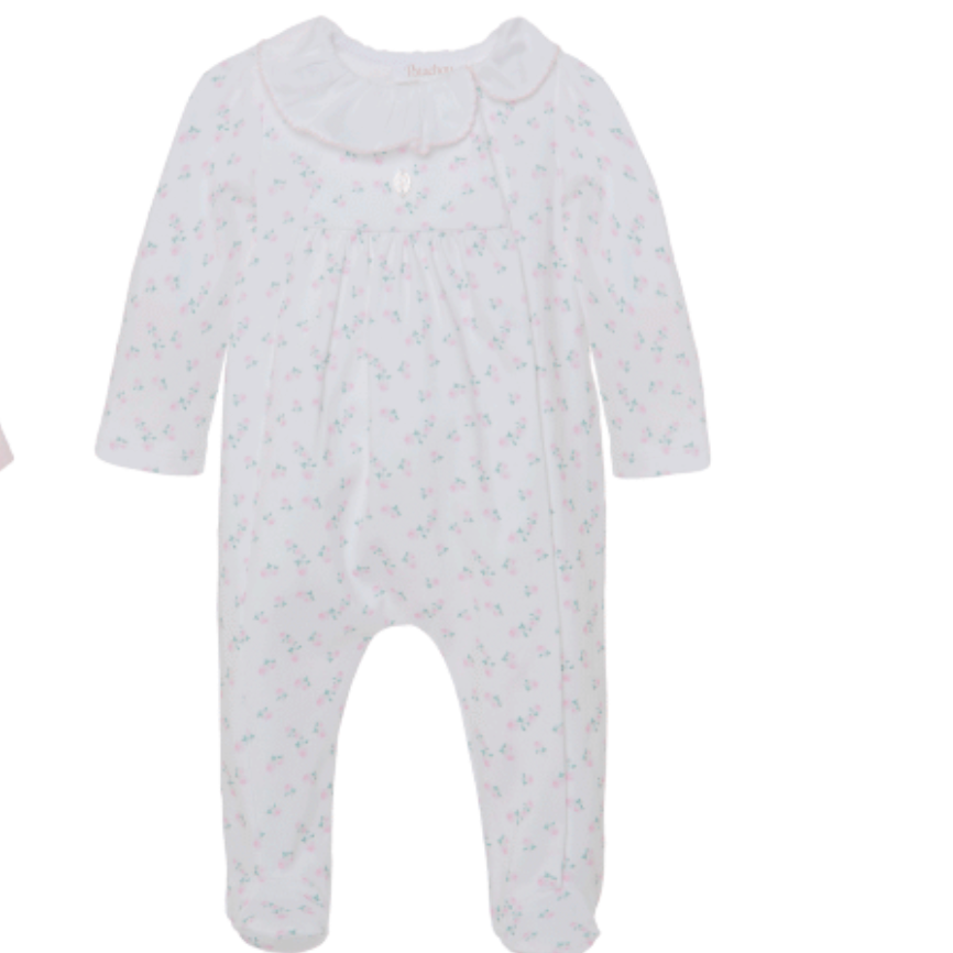 patachou Baby Girls White Floral Babygrow patachou Baby Girls White Floral Babygrow