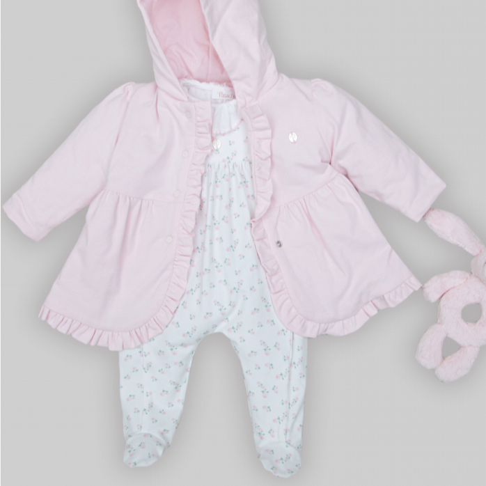 patachou Baby Girls White Floral Babygrow patachou Baby Girls White Floral Babygrow